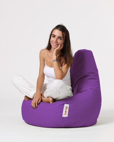Fotoliu puf, Bean Bag, Ferndale Drop L, 80 x 80 cm, poliester impermeabil, mov Ferndale