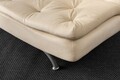 Canapea extensibila cu 3 locuri, Futon, 859FTN2894, Metal , Crem