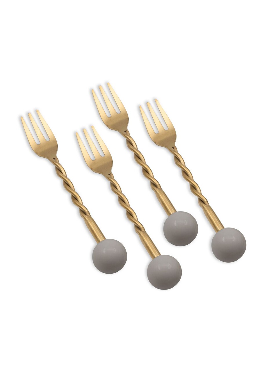 Set furculițe (4 piese), L'essentiel Maison, 280TMA3707, Dimensiune: 14 x 2 x 1 cm (4 bucăți), Aur / Gri - view 3