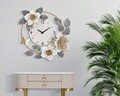 Ceas de perete Flowers, Mauro Ferretti, 64 x 64 cm, fier, multicolor