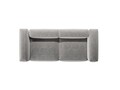Canapea 3 locuri, Bergamo, Cosmopolitan Design, 264x108x70 cm, tesatura structurata, gri deschis