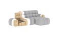 Coltar extensibil stanga 3 locuri ELTAP, Ceedro, 283x165x98 cm, lemn/poliester, albastru inchis