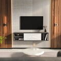 Comoda TV, Zena Home, Teo Floating, Antracit/Alb