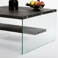 Masuta de cafea, Neostill, Aqua, 75x40x75 cm, Sticla temperata, Antracit