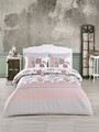 Lenjerie de pat dubla Vinea, Majoli Home Collection, 4 piese, 200x220 cm, 100% bumbac ranforce, multicolor