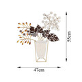 Decoratiune de perete, Flowers in Pots, Metal, Dimensiune: 47 x 55 cm, Multicolor