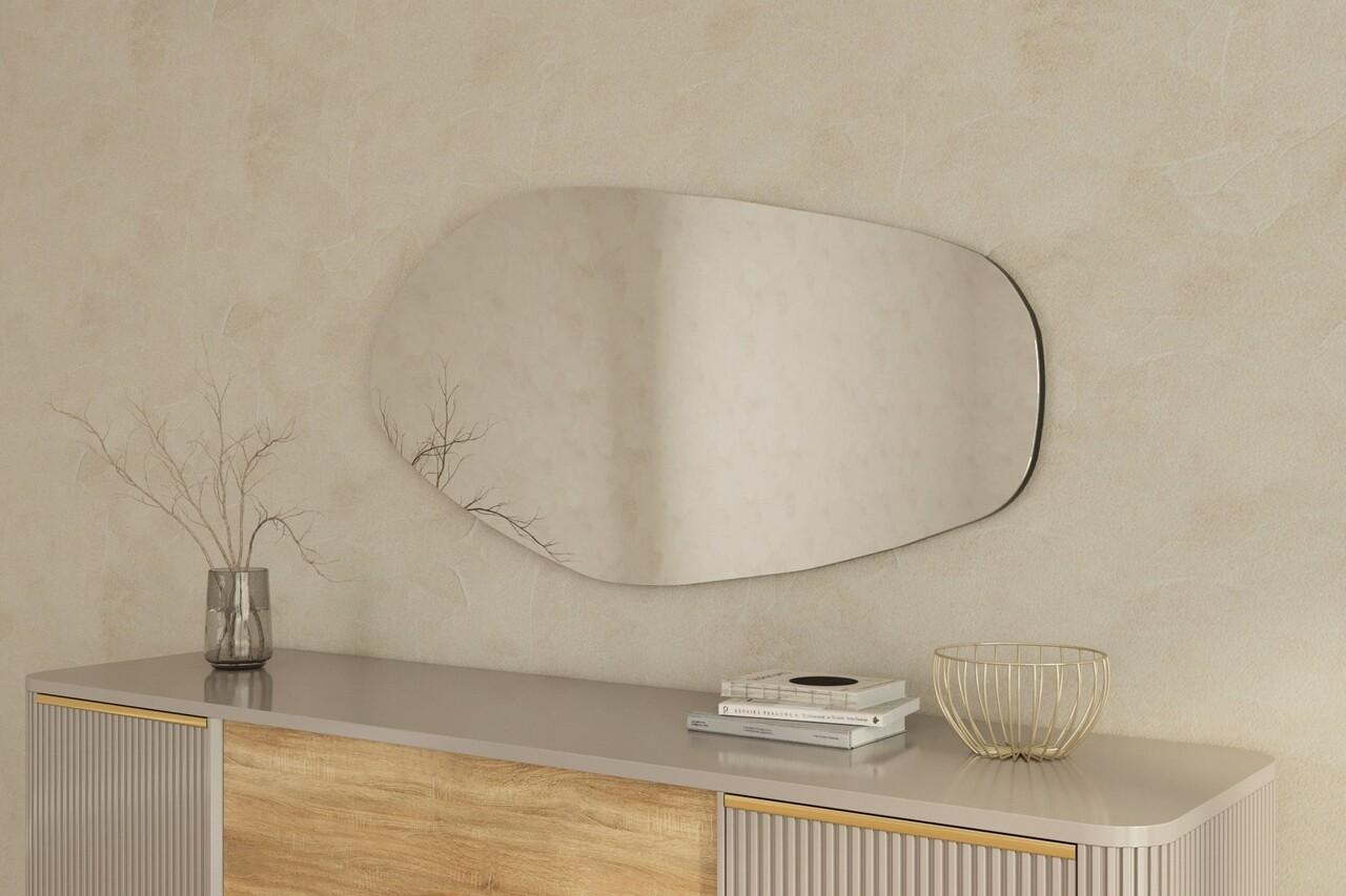 Oglinda decorativa, Siam, Bella, 60x120x2.2 cm, Negru - 2 | YEO