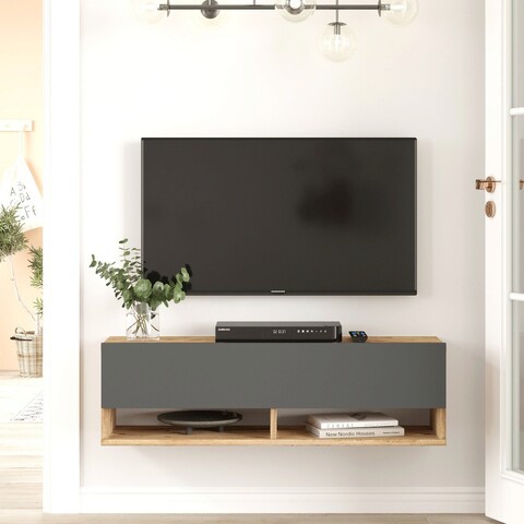 Comoda tv, locelso, fr13, 100x29.1x31.6 cm, pin atlantic / antracit