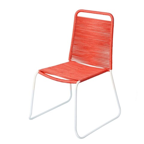 Scaun pentru gradina Antea Light Legs, 53 x 53 x 88 cm, otel/sfoara, rosu Gradina