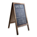 Panou stradal meniu restaurant Felex, Pakoworld, 51x25x100 cm, lemn, maro/negru