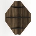 Raft de perete Bosco, Talon, 40 x 40 x 90 cm, walnut/negru