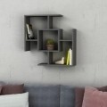 Raft pentru perete, Homitis, Parantez - Anthracite, 20x71x71 cm