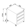 Dulap de depozitare cu incuietoare, Shelvoria, Js1019, 50x40x57 cm, Otel, Gri deschis