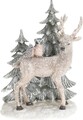 Decoratiune Reindeer and owl, 13x7x20 cm, poliston, multicolor