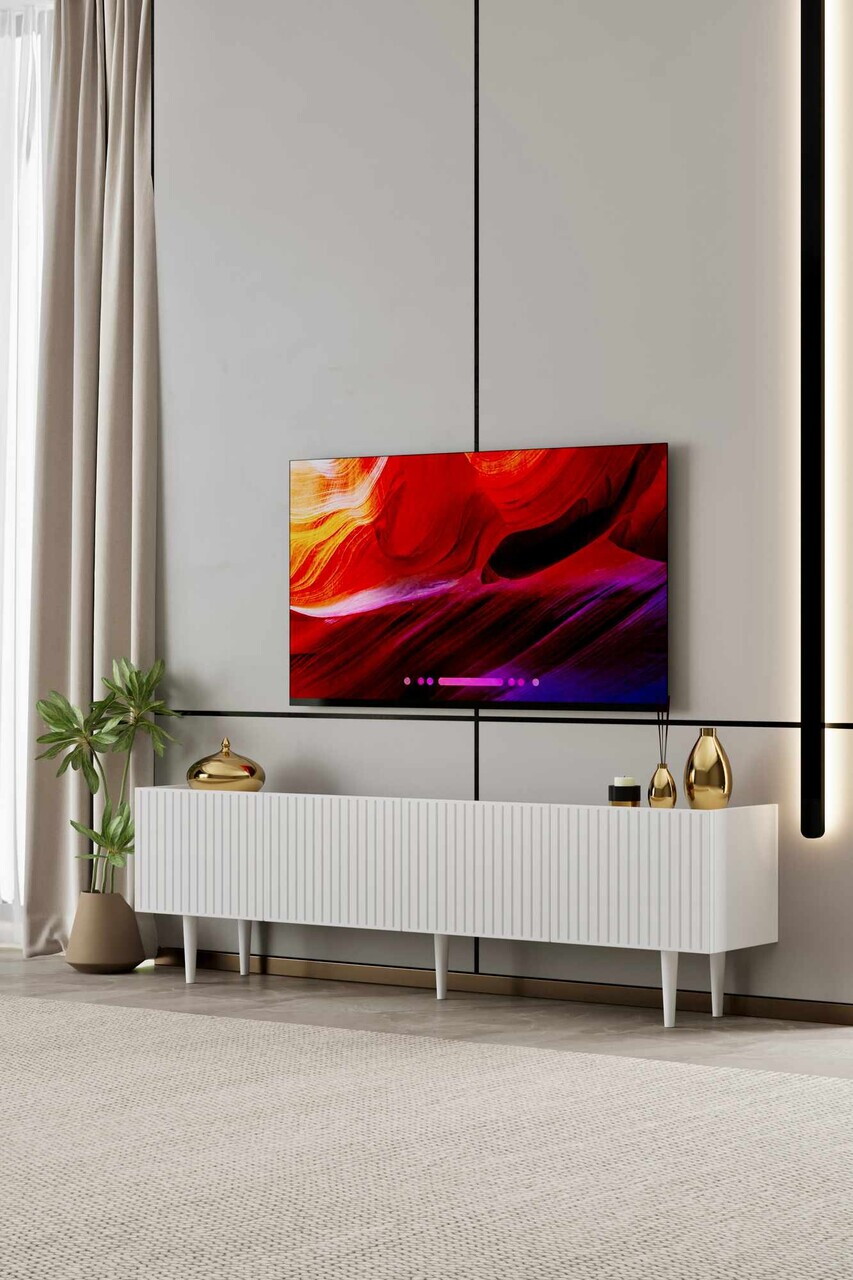 Comoda TV, Hanah Home, Capella 180, 180x50x29 cm, MDF, Alb - view 2