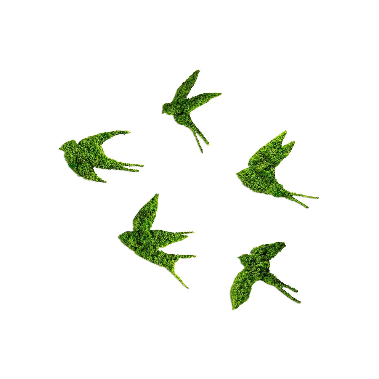 Decoratiune de perete, Swallows, 19 x 18 cm, Verde - view 6