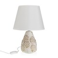 Lampa de masa Exotic Leaf, Versa, 24.5 x 37 cm, 1 x E14, 25W, ceramica, bej