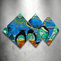 Set 4 tablouri decorative, 4MDF163361375, MDF, Imprimat UV, Multicolor
