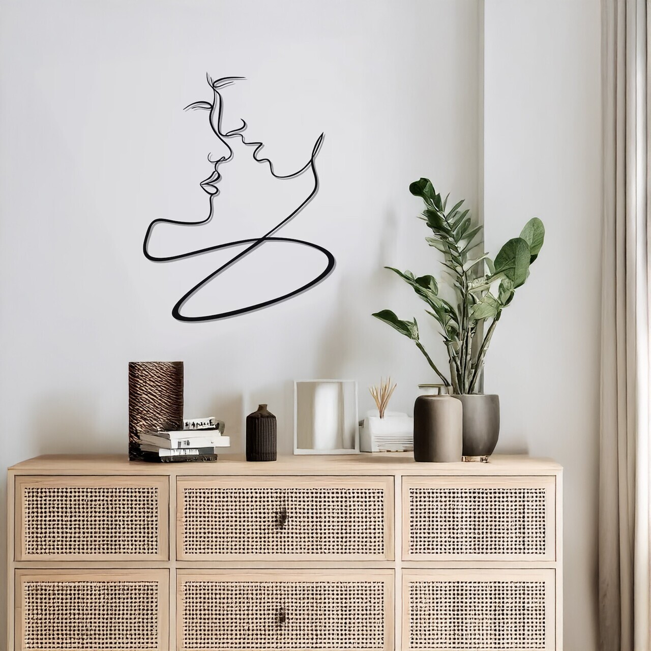 Decoratiune de perete, DCV-1041-MT, Dimensiune: 50 x 40 cm, Negru