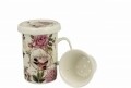 Cana cu infuzor Love, Duo, 320 ml, portelan, multicolor