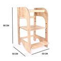 Turnul Educațional, Rosewood, BLTYZ-AKTV036, 50x90x50 cm, Stejar