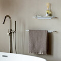 Polita depozitare pentru baie, Brabantia, MindSet, 42x8.6x4.4 cm, otel, Alb