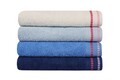 Set 4 prosoape 408, Beverly Hills Polo Club, 50x90 cm, bumbac, albastru/alb
