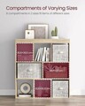 Biblioteca cu 8 compartimente Vasagle, 97.5x30x100 cm, PAL/MDF, maro deschis
