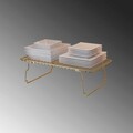 Raft de perete, Cerritos, Dolap Ici Organizer, 15x19x42 cm, Metal, Auriu/Maro