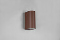 Aplica de perete rotunda pentru exterior Roya, TRIO, 6.9x15 cm, 35W, 2x GU10, aluminiu, maro