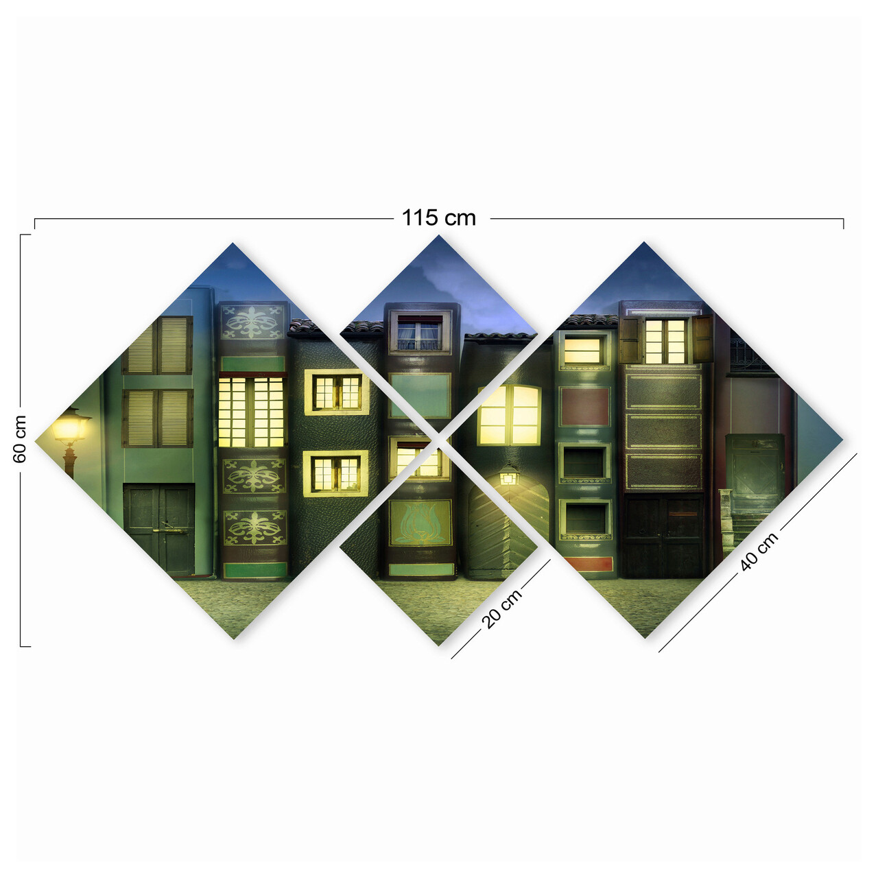 Set 4 tablouri decorative, 4MDF45466113, MDF, Imprimat UV, Multicolor