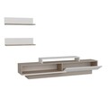 Mobilier pentru living Lusi, Decorotika, 4 piese, 180x31x40 cm, alb/natural