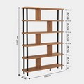 Biblioteca, Dora, Meta 688DRA1208, 120 x 168.5 x 28 cm, pal melaminat, negru/pin