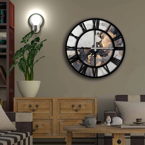 Ceas de perete, 5050ms-079, mdf, ø50 cm, multicolor