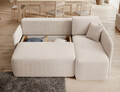 Coltar extensibil dreapta 3 locuri ELTAP, Hadson, 206x150x89 cm, lemn/poliester, bej deschis