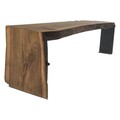 Comoda TV, Massive Design, Calla Small, 130 x 46 x 40 cm,  lemn de nuc, nuc