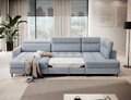 Coltar extensibil stanga 4 locuri ELTAP, LT-100AUB, Berrto, 306x165x100 cm, lemn/poliester, albastru deschis