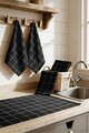 Set prosoape de bucatarie, Hermia, 741LDN1107, Negru