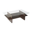 Masuta de cafea, Neostill, Saga Rectangle, Nuc / Transparent
