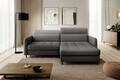 Coltar extensibil dreapta 3 locuri ELTAP, RT-06MAN, Gomsi, 228x165x100 cm, lemn/poliester, gri inchis