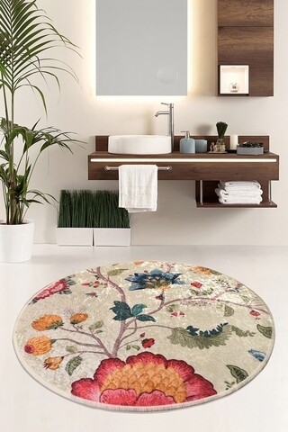 Covoras de baie Arya, Chilai, Ø140 cm, multicolor Covoare