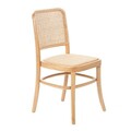 Scaun Legno, Homla, 49x45x83 cm, lemn/ratan, natur