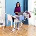 Uscator de rufe electric Drywing, InnovaGoods, 20 bare, 12 kg haine, 230 W, 147 x 113 x 54 cm, aluminiu/ABS, gri