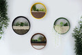 Decoratiune de perete, Sweet Azalea, Metal, Fier, Negru / Maro / Verde / Galben