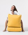 Fotoliu extensibil, Siesta, Ferndale Bean Bag, 55 - 180 cm, poliester impermeabil, galben