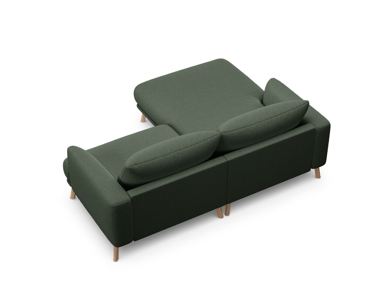 Coltar stanga 3 locuri, Naomi, Micadoni Home, 200x170x75 cm, tesatura structurata, verde muschi — imaginea 4