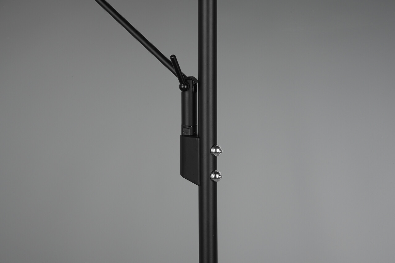 Lampadar Brantford, TRIO, 30x180 cm, 30W/6.5W, 2x SMD LED, metal, negru mat - 1 | YEO