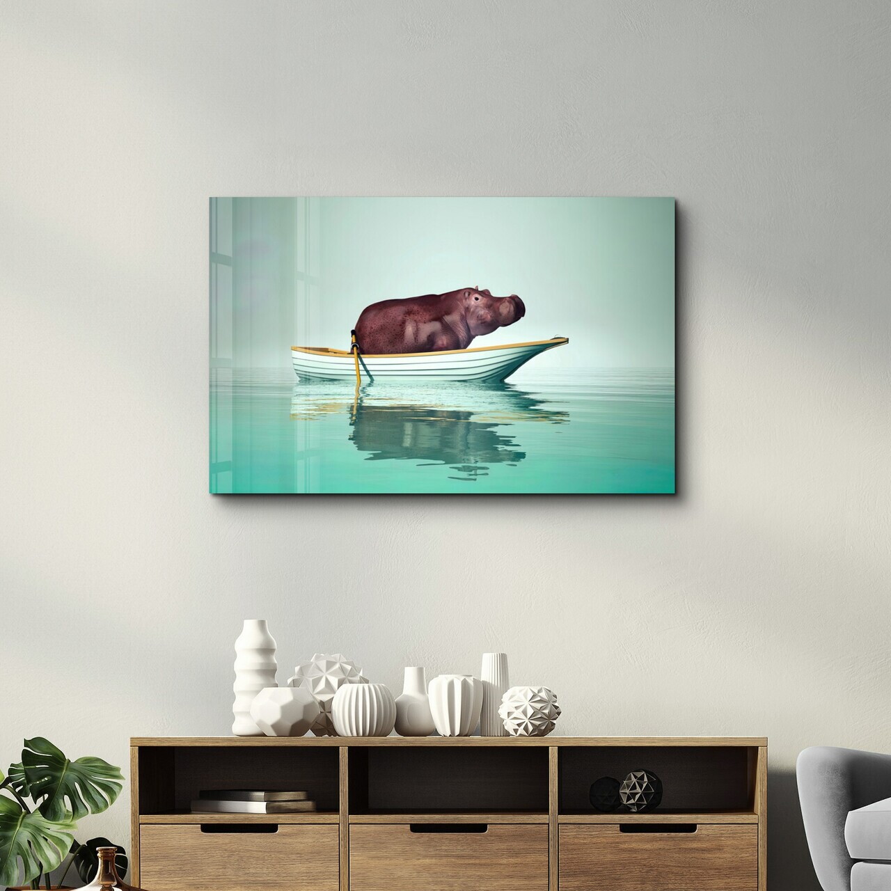 Tablou decorativ, OGLS-9085, Dimensiuni: 70 x 110 cm, Multicolor — imaginea 2
