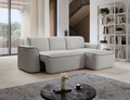 Coltar dreapta 4 locuri ELTAP, Ume, 287x190x88 cm, lemn/poliester, gri deschis/gri inchis