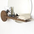 Oglinda decorativa, Neostill, Points, 83x70 cm, Lemn, Maro